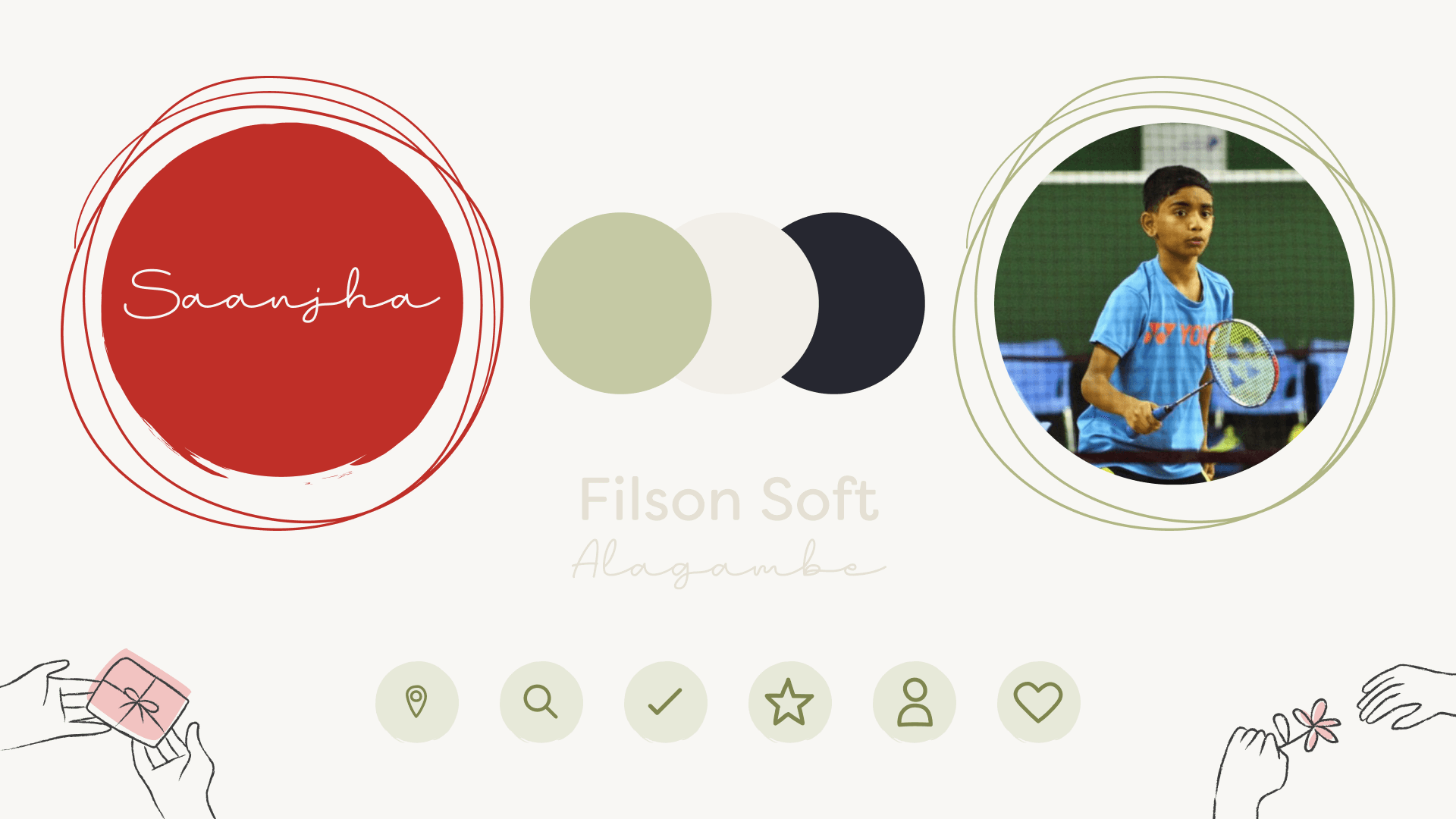 Image with brand elements for Saanjha