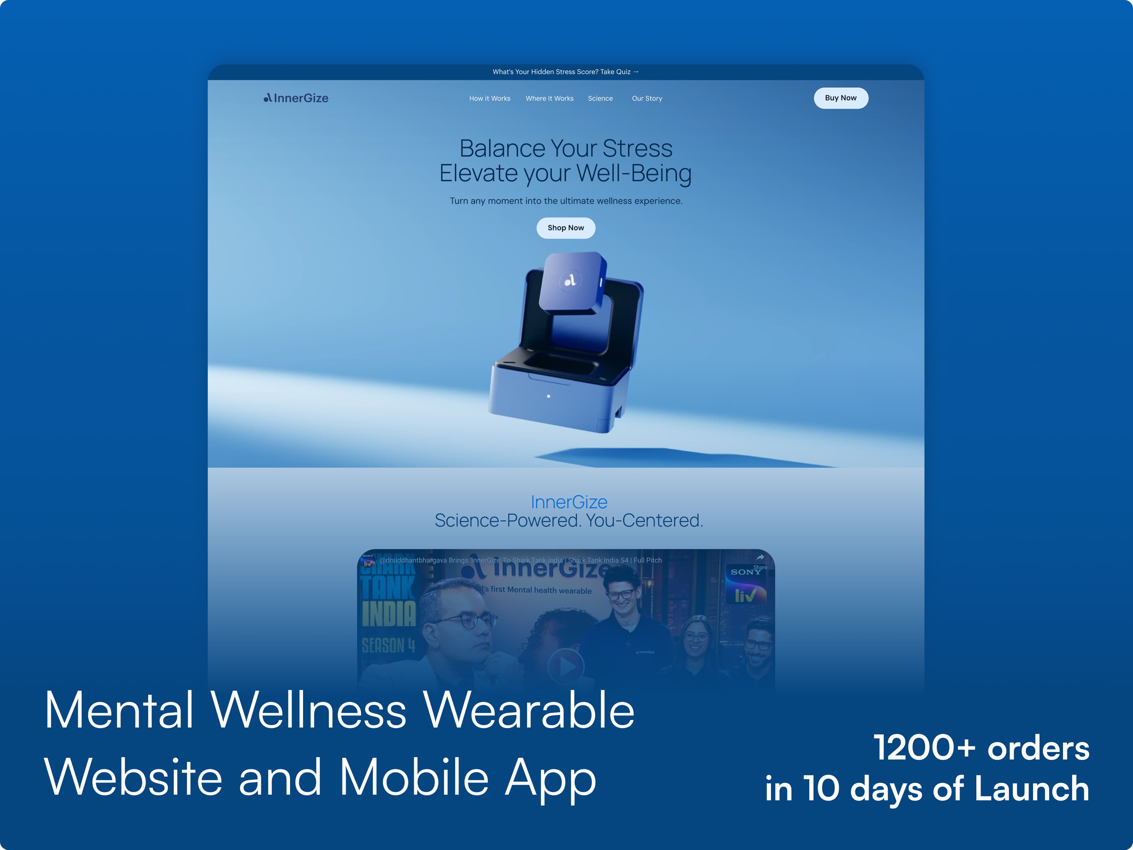 Innergize had a clinically proven product. We helped build the experience around it.